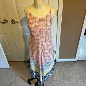 Love Stitch Womens Scoop Neck Abstract Asymmetrical Dress